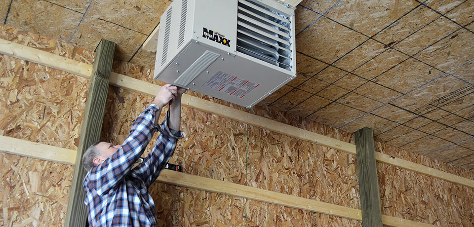 Winter warm-up with shop heaters